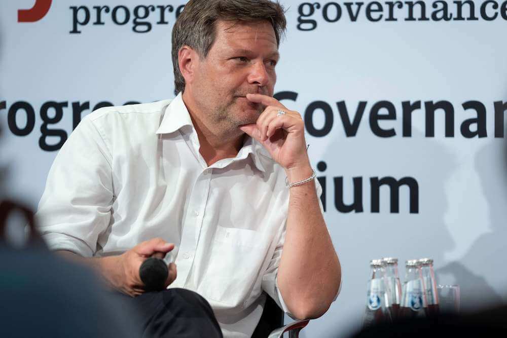 Robert Habeck at the 2019 Progressive Governance Symposium.